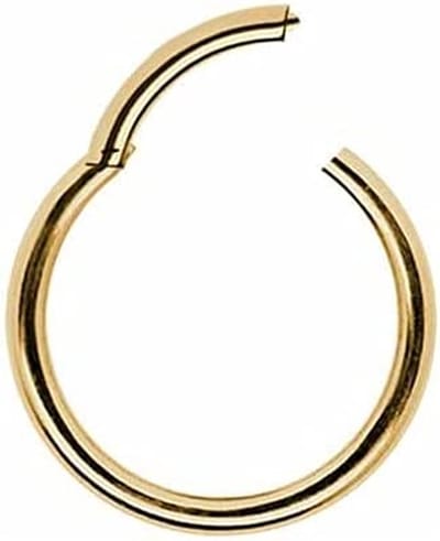 Chirurgisch staal 316l Piercing ring Goud- 6 mm - Dikte 1.2mm piercing helix - piercing oor - ring piercing- Anti allergie piercing - Ringetje geschikt voor Helix, Tragus, Septum, Lip, Neus & wenkbrauw piercing-
