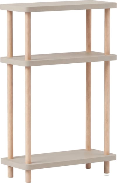 Staand rek Nampernu 62x40x18 cm met deur opbergvakken zandsteen [en.casa]
