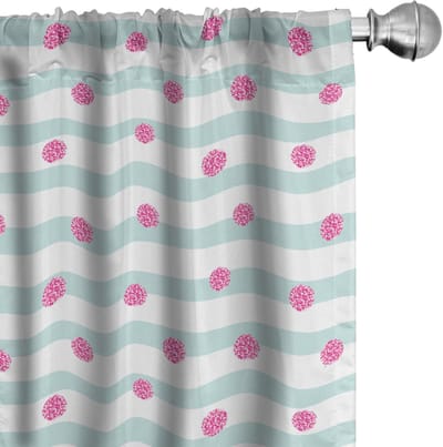 ABAKUHAUS Abstrakt – Gordijnen 2x75x175 cm – Microvezel – Licht zeeschuimroze