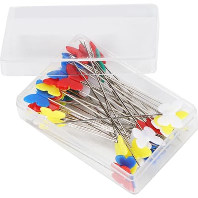 50 Pièces Épingles Droites de Couture Colorées Patchworks Épingles de Quilting Outil pour Bricolage Pour Papillon