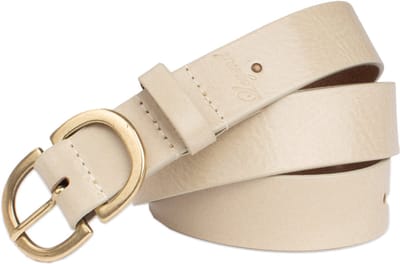 Legend Dames - Leren riem - Crème - 80cm