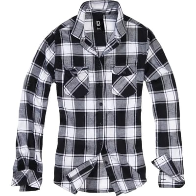 Brandit Flanellen overhemd - Amy Flannel Checkshirt - M tot 4XL - voor Vrouwen - zwart-wit