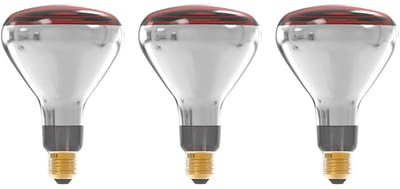 Technik Infrarood Warmtelamp R125 E27 - 250W - Half Rood - Dimbaar - 3 stuks