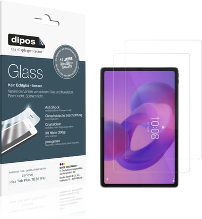 dipos – 2x Pantserfolie geschikt voor Lenovo Idea Tab Plus TB361FU | 9H Screenprotector