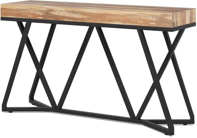 Console tafel Dolia - Naturel - Wandtafel - Sidetafel - Dressoir - Hout- Haltafel - Woonkamer of hal - 140cm