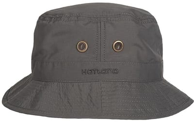 Hatland - Waterbestendige UV Bucket hoed voor heren - Kasai - Antraciet - maat L (59CM)