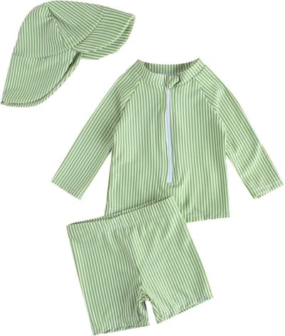 Zwemset peuters - Zwemkleding kinderen - Bescherming tegen zon - Lange mouwen - 3-delig - Meerdere kleuren