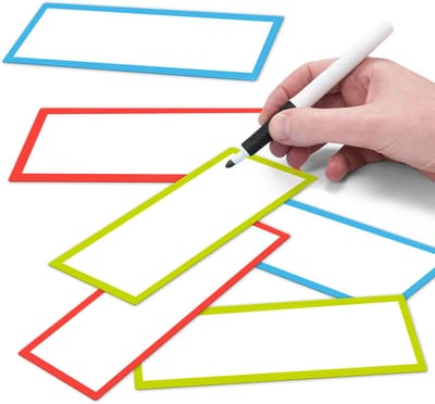 Beschrijfbare magneten - Voor op Whiteboard of koelkast - 17 x 7 cm - 6 stuks