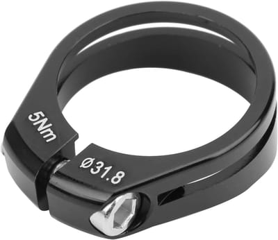 Zadelpen Klem - Zadelpen Clip - Fiets Zadel Aanpassen - CNC Bewerking - 31.8mm - Zilverkleurig