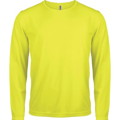 PROACT® Herensportshirt Lange Mouwen PA443 - Fluorescent Yellow - XS