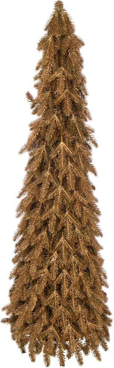J-Line decoratie Kerstboom Kunstmatig - kunststof - goud - large