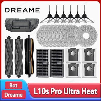 Dreame L10s Pro Ultra Heat / X30 Ultra Robotstofzuiger Accessoires Hoofdzijborstel Mop Doek Hepa Filter Stofzak Reserve