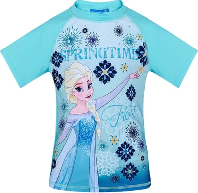 Disney Frozen Zwemshirt - UV 50+ - Turquoise - Maat 134/140