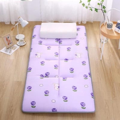 Kampeermatras Opvouwbaar - Vloermatras Gastenmatras - Overal Slapen - Ergonomisch Ontwerp - 90x200 cm - Paars