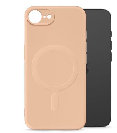 My Style Hoesje geschikt voor Apple iPhone 16e MagSafe Telefoonhoesje Flexibel TPU | My Style Protective Flex Backcover | Geschikt voor MagSafe | Geschikt voor Draadloos Opladen met Magnetische Ring | Geschikt voor MagSafe Case - Soft Pink | Roze