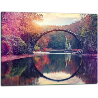 TMK ArtDeko - Snijplank - 52x40cm - Sierlijk Landschap - Inductiebescherming