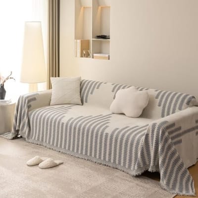 Dailygoods- Bankhoes Zachte Chenille - Universele Meubelbeschermer - Voor 1/2/3/4-zitsbanken - Machinewasbaar - Luxe Comfort - Flexibele Pasvorm