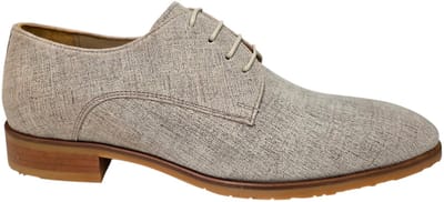 Melik Julietta Lino Suede Geklede Veterschoenen Beige Suede Heren - Beige - 41