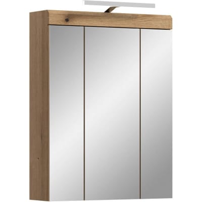 Scout spiegelkast inclusief verlichting kasjmier mat MDF TZ Evoke Eiken NB - 18x60x79cm