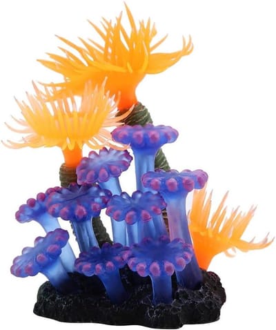 Koraalplant voor aquarium, simulatie zeeanemoon decoratie, siliconen landschapsdecoratie met hoge simulatie - voor levendig aquariumlandschap