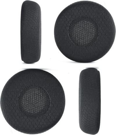 Vervangende oorkussens voor Jabra Evolve 65, 40, 30 en 20 - ademend gaas, comfortabel en eenvoudig te installeren (2 paar zwarte oorkussens)