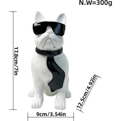 Moderne Minimalistische Lint Bril Hond Ornamenten Hars Ambachten Huis Tafelblad High-end Decoratie Cadeau Duurzaam Duurzaam
