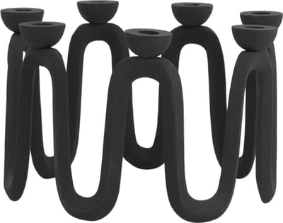 Nordal kandelaar Aplin zwart aluminium Ø31cm x 19,5cm