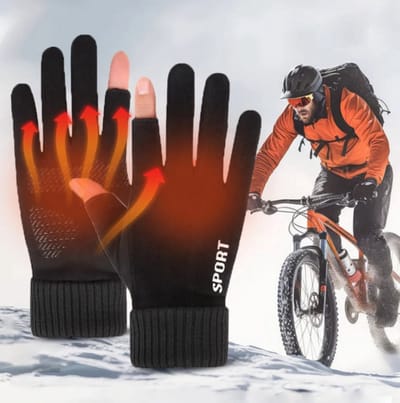 Antislip USB Oplaadbare Verwarmde Motorhandschoenen | 2 Vinger Verwarmde Handschoenen voor Dames en Heren | Winter Handschoenen | Verwarmde Handschoenen voor Koude Dagen | Oplaadbare Handschoenen voor Buitensporten