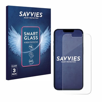 3 Stuks Savvies Screenprotector - geschikt voor Apple iPhone 14 - beschermfolie glas transparant