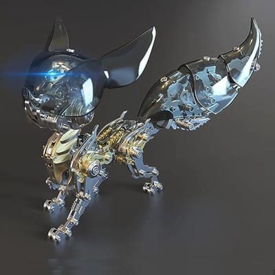 Kleurrijke 3D-Metalen Puzzel Vos - Doe-Het-Zelf Bouwspeelgoed voor Volwassenen