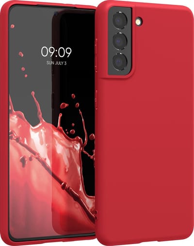 kwmobile telefoonhoesje geschikt voor Samsung Galaxy S21 - Hoesje voor smartphone - Back cover in klassiek rood