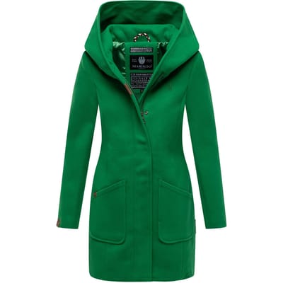 Marikoo dames wintermantel met capuchon en getailleerd model