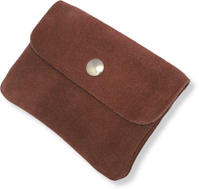 Bijoutheek Portemonnee Leer Italiaans Suede Rusty Orange