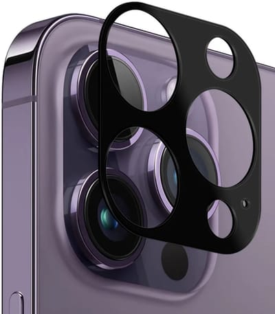 Rosso Camera Lens Protector Geschikt voor Apple iPhone 15 Pro / 15 Pro Max | Camera Bescherming | Glas | Zwart