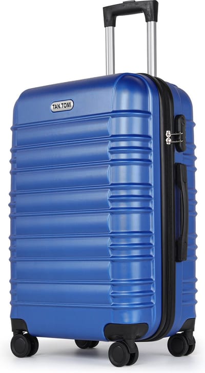 TAN.TOMI Handbagage Koffer - Reiskoffer - 65L - Cijferslot - Lichtgewicht - Trolley - 66x44x27cm - Hmelsblauw