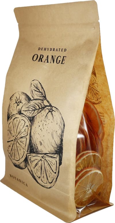 BOTANICA Gedroogde Sinaasappel Schijfjes - 100% natuurlijk- 200 g - Garnering voor Gin Tonic, Cocktails, Drinks & Desserts – Premium Gedroogd Fruit