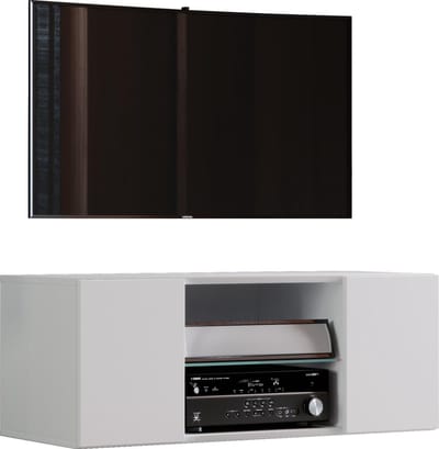 Houten TV wandplank Hangend lowboard TV meubel Hangend wandkast Tafel Jusa
