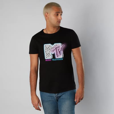 MTV Men's T-Shirt - Zwart - L