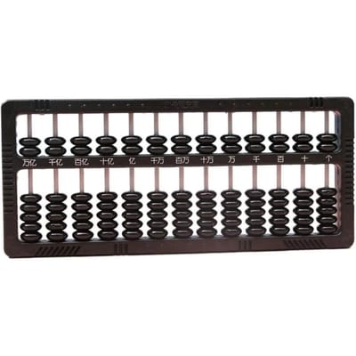 Chinese 13-cijferige kolomabacus Kinderen leren rekenen Leren tellen Rekenen Wiskunde Speelgoed Gereedschap Speelgoed Chinese rekenkunde Sor A8W9 zwart
