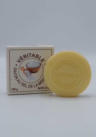 Ronde zeep in doos met dode zeezout - La Savonnerie de Nyons - savon au sel de la mer morte