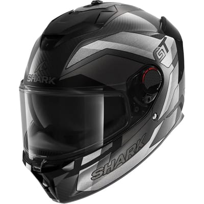 Shark Spartan GT Pro Ritmo Carbon Mat Carbon Zilver Chrom DSU Integraalhelm L