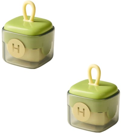 2-Stuks Wasbare pluizenverwijderaar - Kledingpluizenverwijderaar - Mini wasbare pluizenroller - Gelpluizenroller - Geschikt voor het verwijderen van dierenhaar, het verwijderen van wasstof, het verwijderen van haar op reis en thuis - Groen