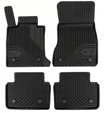 Frogum No.77 Automat / Vloermat - 3D Pasvorm - Geschikt voor BMW i5 Electric (G60) vanaf 2023 - TPE Rubber - 4-delig - Hoge Rand 4cm - Zwart