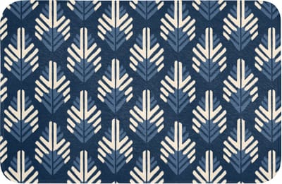 Badmat 60x40 cm - Antislip - Modern - Patroon - Blauw - Badmatten voor badkamer - Badkamermat - Douchemat - Badkamer mat