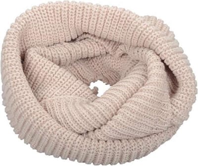 Gebreide Dames Sjaal – Effen Crème Beige – Colsjaal 55 x 30 cm