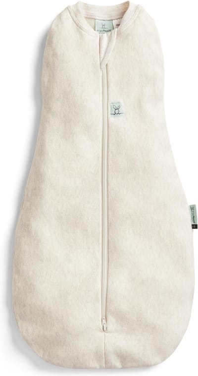 Ergopouch Cocoon Inbaker Slaapzak - 0,2 Tog -2-in-1 Slaapzak - Combi Slaapzak Baby en Inbakerslaapzak - Slaapzakken- Zomerslaapzak -Newborn - Slaapzak 52 cm -Oatmeal Marle