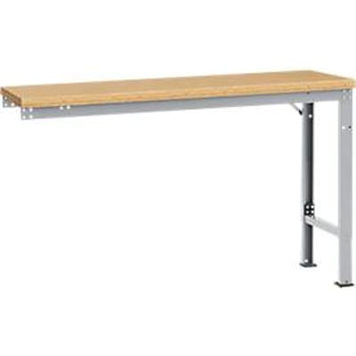 Manuflex aanbouwtafel UNIVERSAL Speciaal, 1500 x 800 mm, multiplex natuur, aluminium zilver