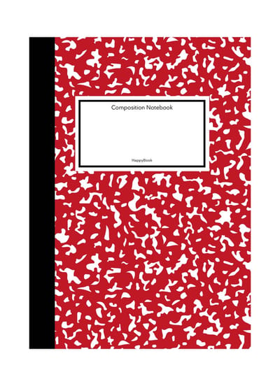 HappyBook - Notebook - Klassiek - Rood - Zwart - Gelijnd - Softcover - Elastiek - Werk - Studie - School - Journal - Journalen - Businessboek - Businessplanner - Classic Notebook - Schrijven - Boekenlegger - Writing - Schrijven - Ideeën Schrijven