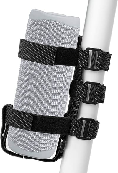 Audioband - Universele band voor Bluetooth-luidspreker - Bevestigingsbeugel voor audio op de fiets - Multifunctioneel en verstelbaar voor aanpassing aan verschillende scènes - Stevig en valt niet af