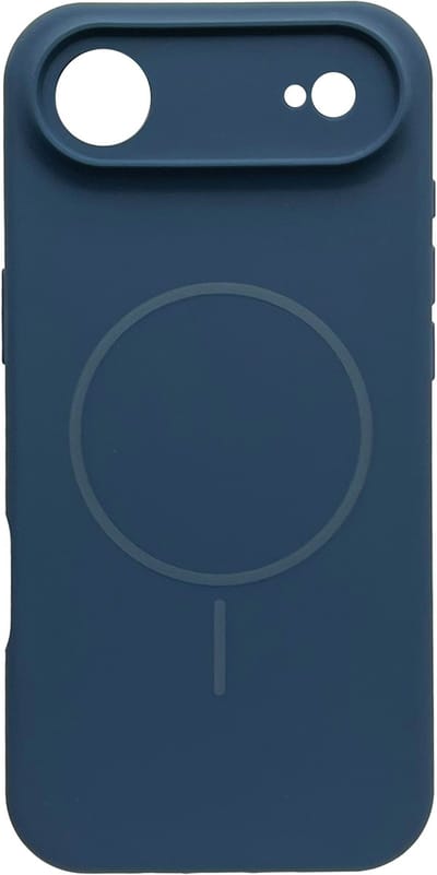 Casemania Hoesje Geschikt voor Apple iPhone 17 Air - Donker Blauw - Zachte Liquid Siliconen Magnetisch Back Cover Case - Geschikt voor MagSafe - Telefoonhoesje met Camera Bescherming